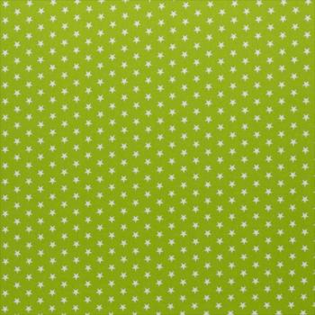Baumwoll Druck Sterne Lime/Weiß  Ø 1 cm